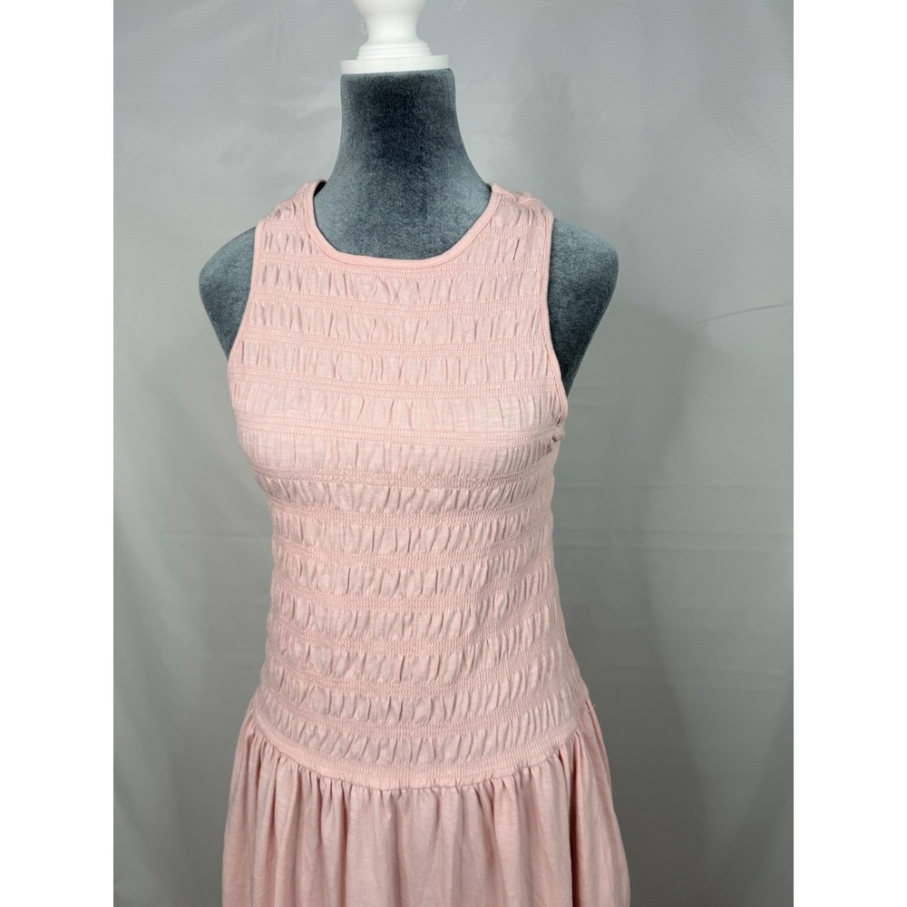 Universal Thread Pink Smocked Knit Maxi Dress Women's Large A-Line Sleeveless - Picture 3 of 10